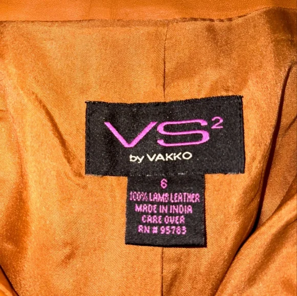 Vakko VS2 By Vakko Women's Lamb Leather Pants Size 6 - Picture 4 of 6